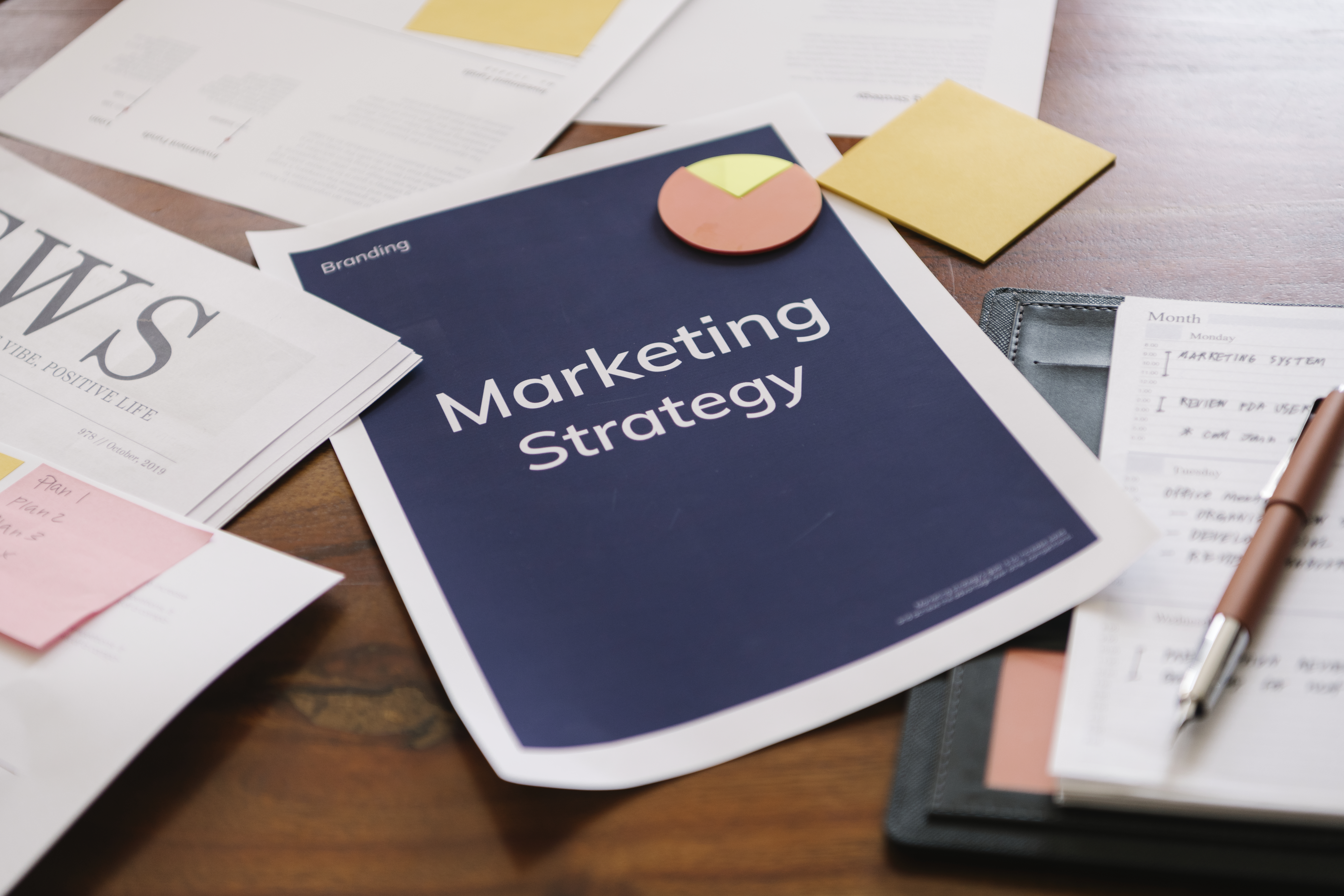 Visual comparison of a marketing strategy plan versus an actively running marketing program.
